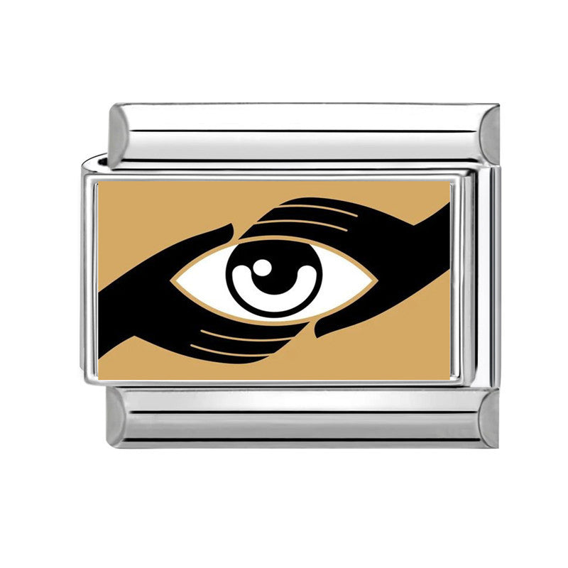 Wholesale 9mm Italian Charm Starter Bracelets DIY Colorful Single Section Creative Stainless Steel Composable Bracelet