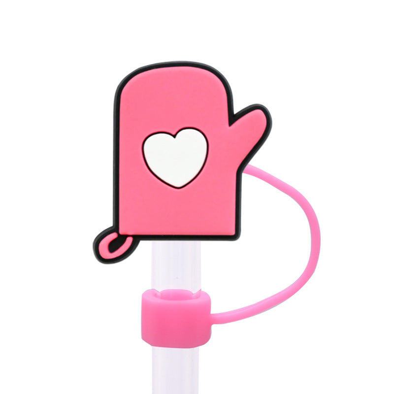 Wholesale Random 100pcs Pink Series 8/10mm PVC Soft Straw Tube Cap