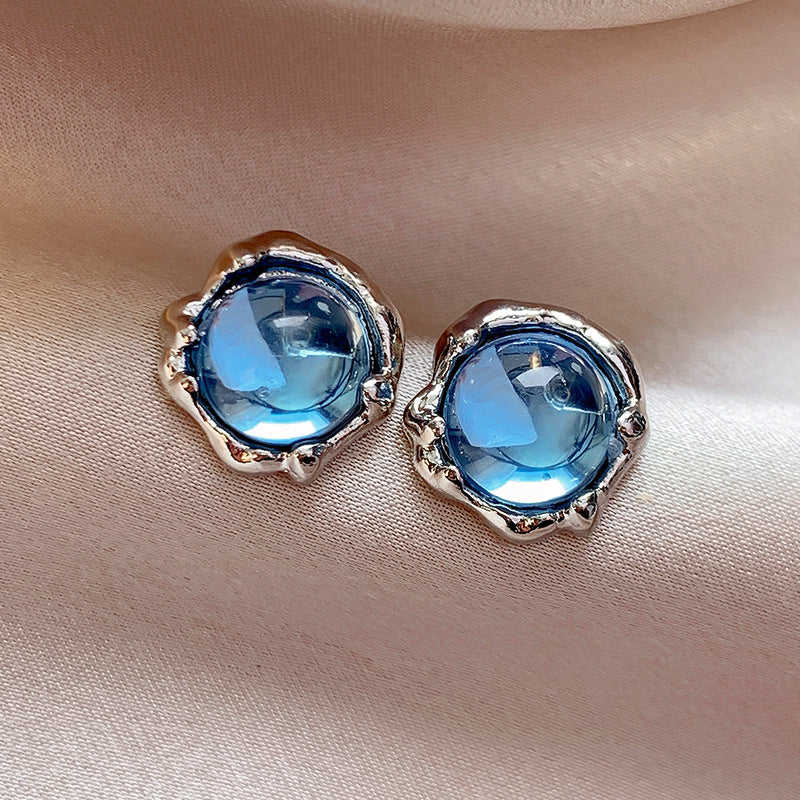 Wholesale  light blue oval earrings