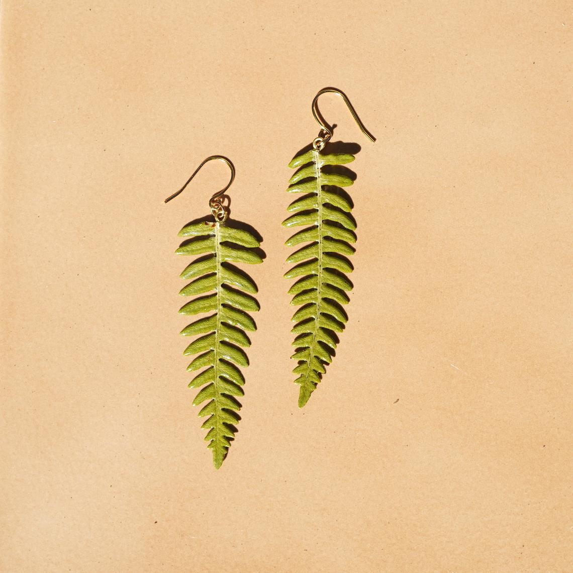 Wholesale  Bohemian fern leaf earrings