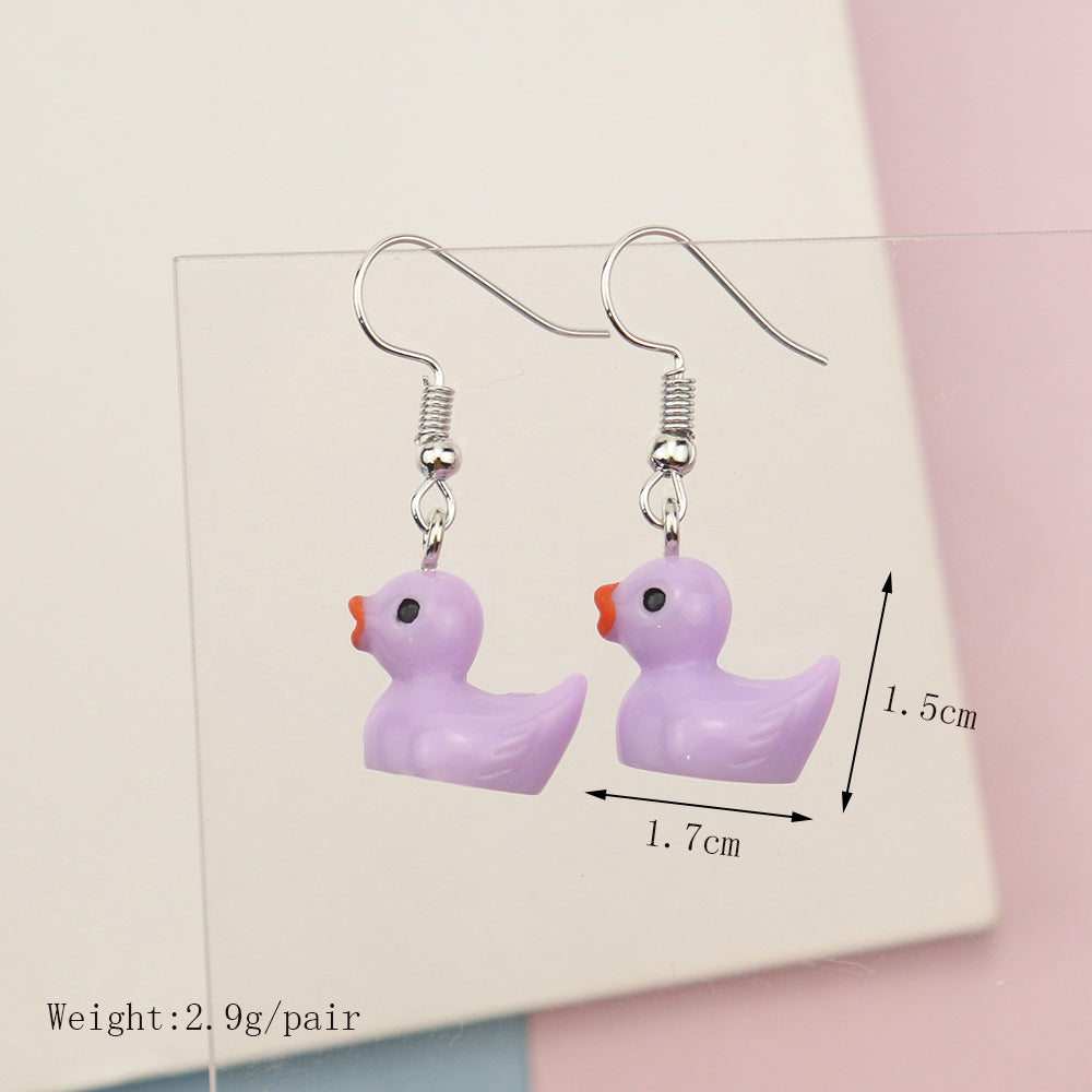 Wholesale Cartoon Animal Cute Little Duck Earrings