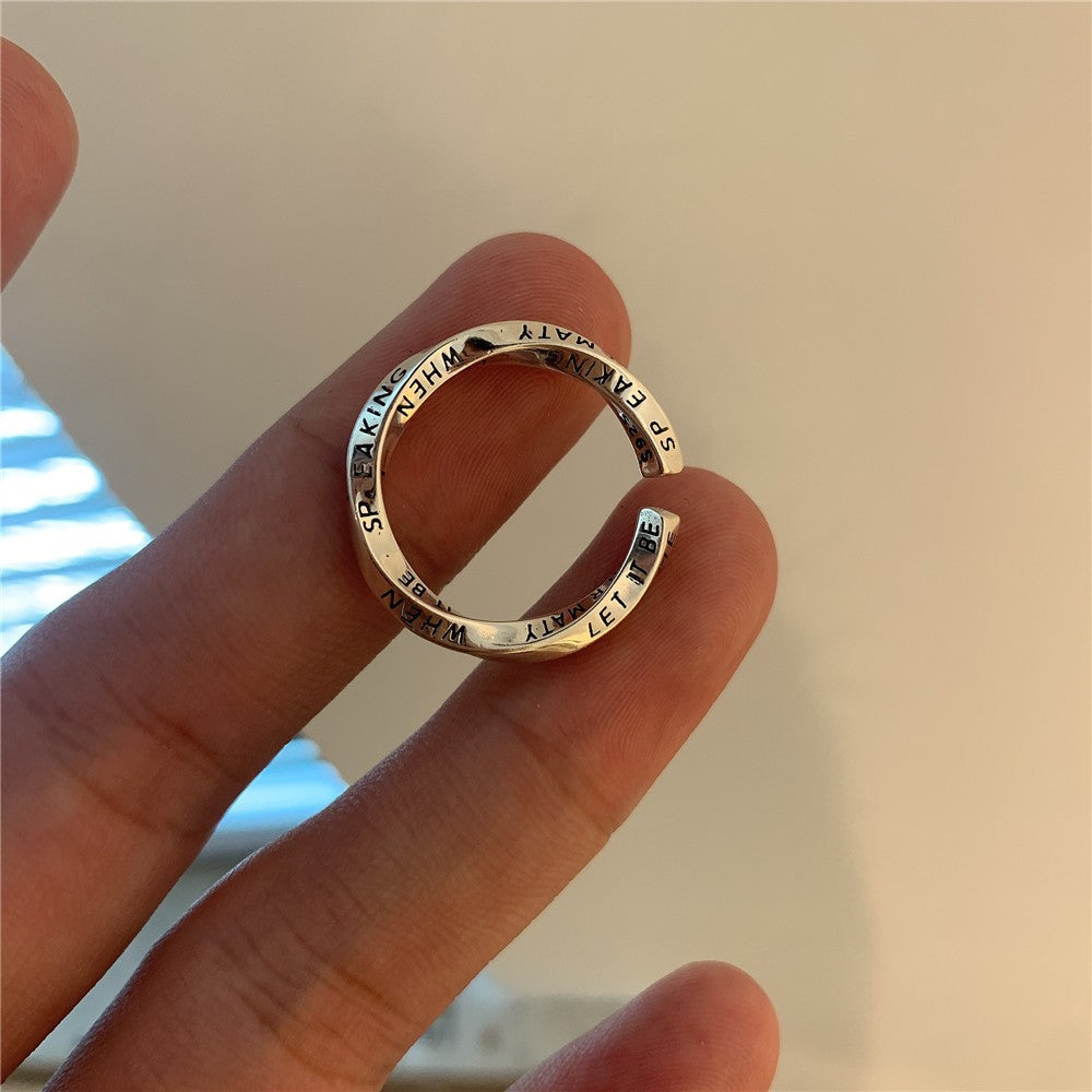Wholesale 925 Silver Vintage Hollow Love Ring Open Ring Hearts Rings ACC-RS-YaoFeng011