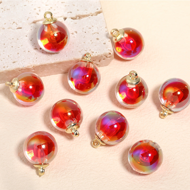 Wholesale of 50pcs/pack 16mm Coated Acrylic Hanging Beads DIY Beaded Pen Accessories ACC-BDS-BLG022