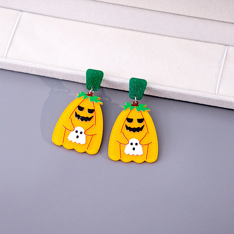Wholesale Halloween Cartoon Ghost Acrylic Earrings ACC-ES-MDD044
