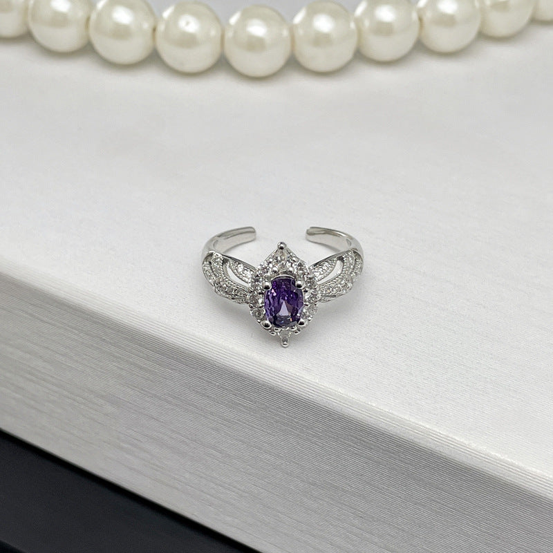 Wholesale  Pink Diamond Bow Open Ring