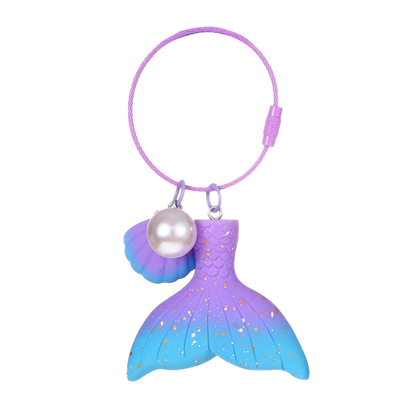 Wholesale Gradient Pearl Mermaid Tail Resin Keychain Cute Keychain ACC-KC-ShuoT011