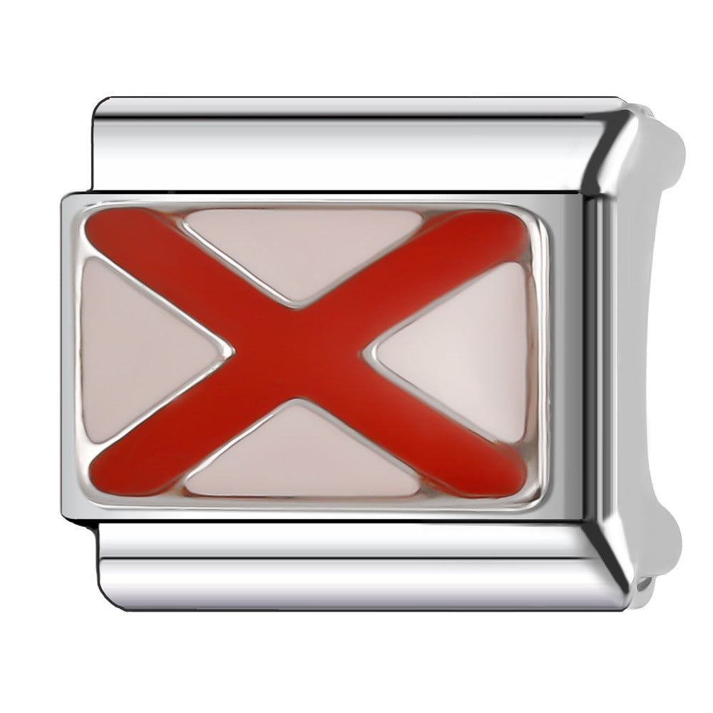 Wholesale Italian Charm Bracelet 9mm DIY Splicing Creative Pattern Stainless Steel Composable Bracelet