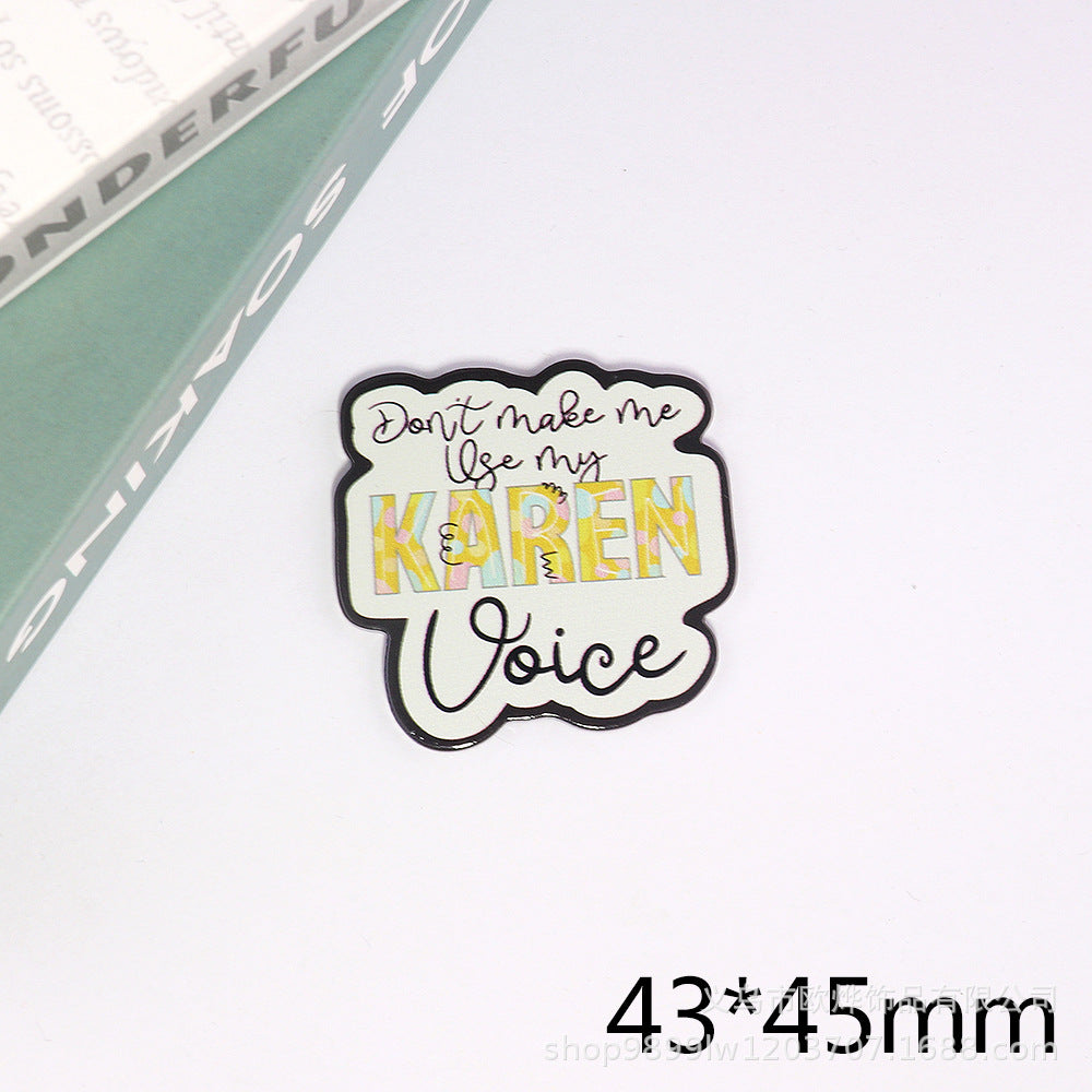 Wholesale 10pcs DIY Flatback Acrylic Flatback Badge Reels Retractable Keychain DIY Accessories ACC-FK-OuYe005