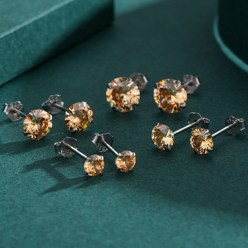 Wholesale  s925 sterling silver zircon earrings light luxury  earrings