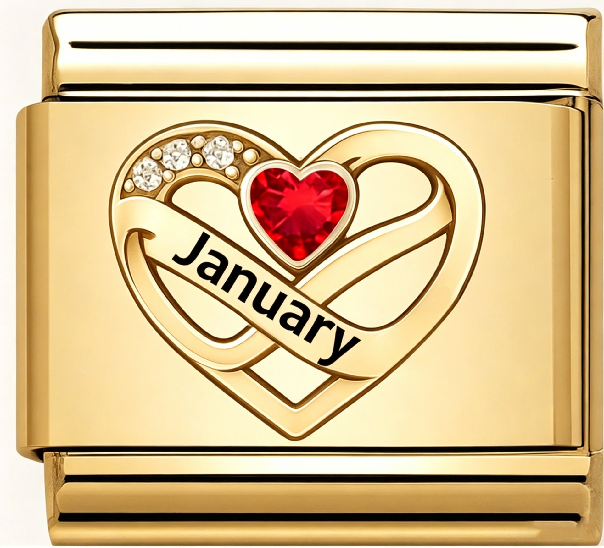 Wholesale DIY Italian Charms Bracelet Stainless Steel Month Love Heart Pattern Boutique Resale