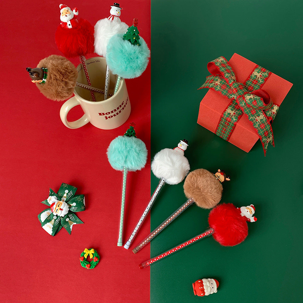 Wholesale Christmas ball ball pen cute children  cartoon pen
