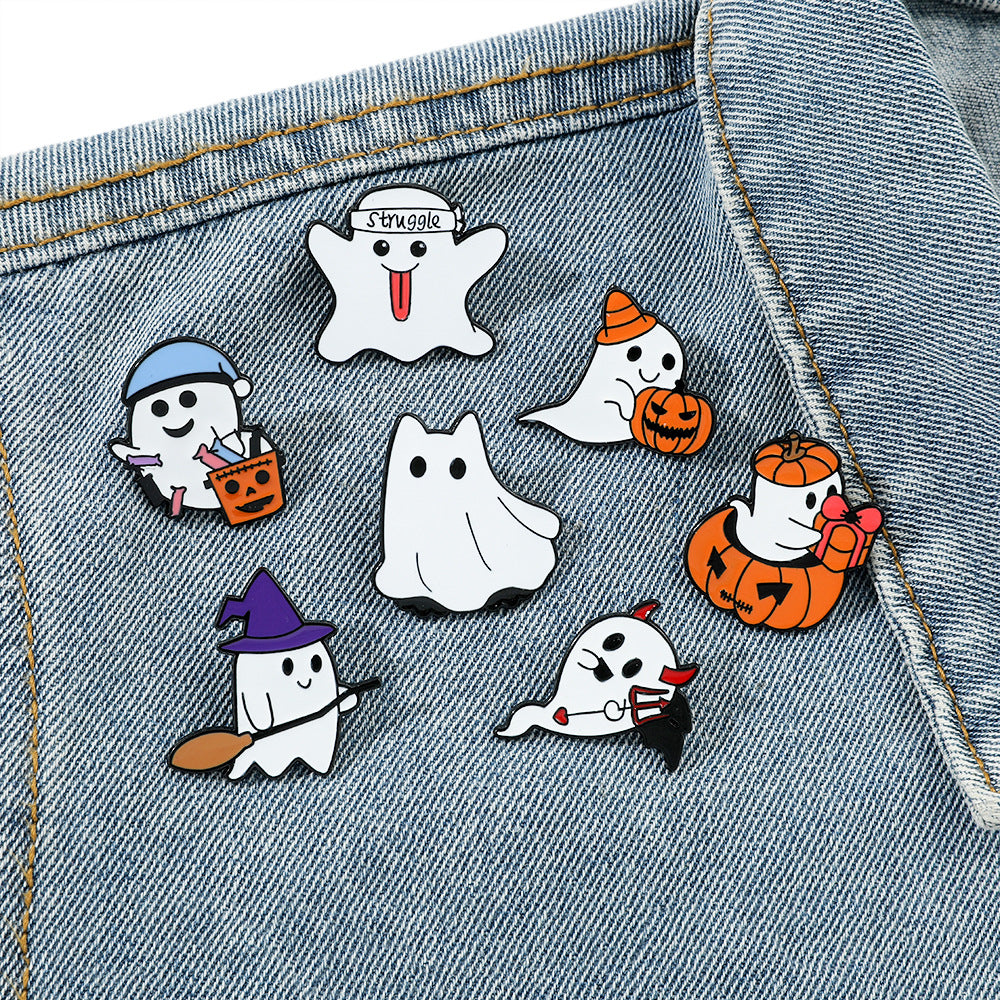 Wholesale  Pumpkin Ghost Brooch