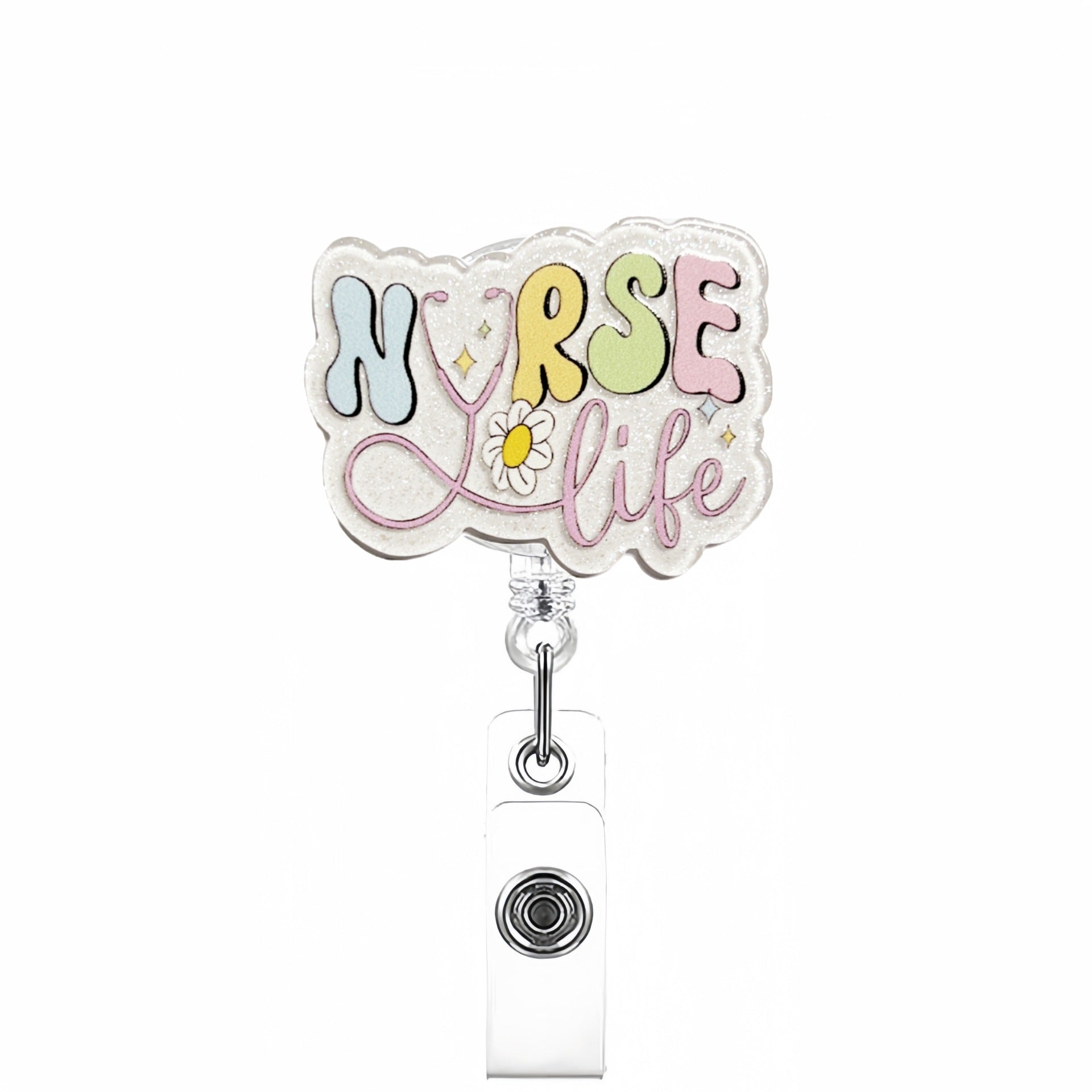 Wholesale Acrylic Workplace Employee Badge Reels Keychains