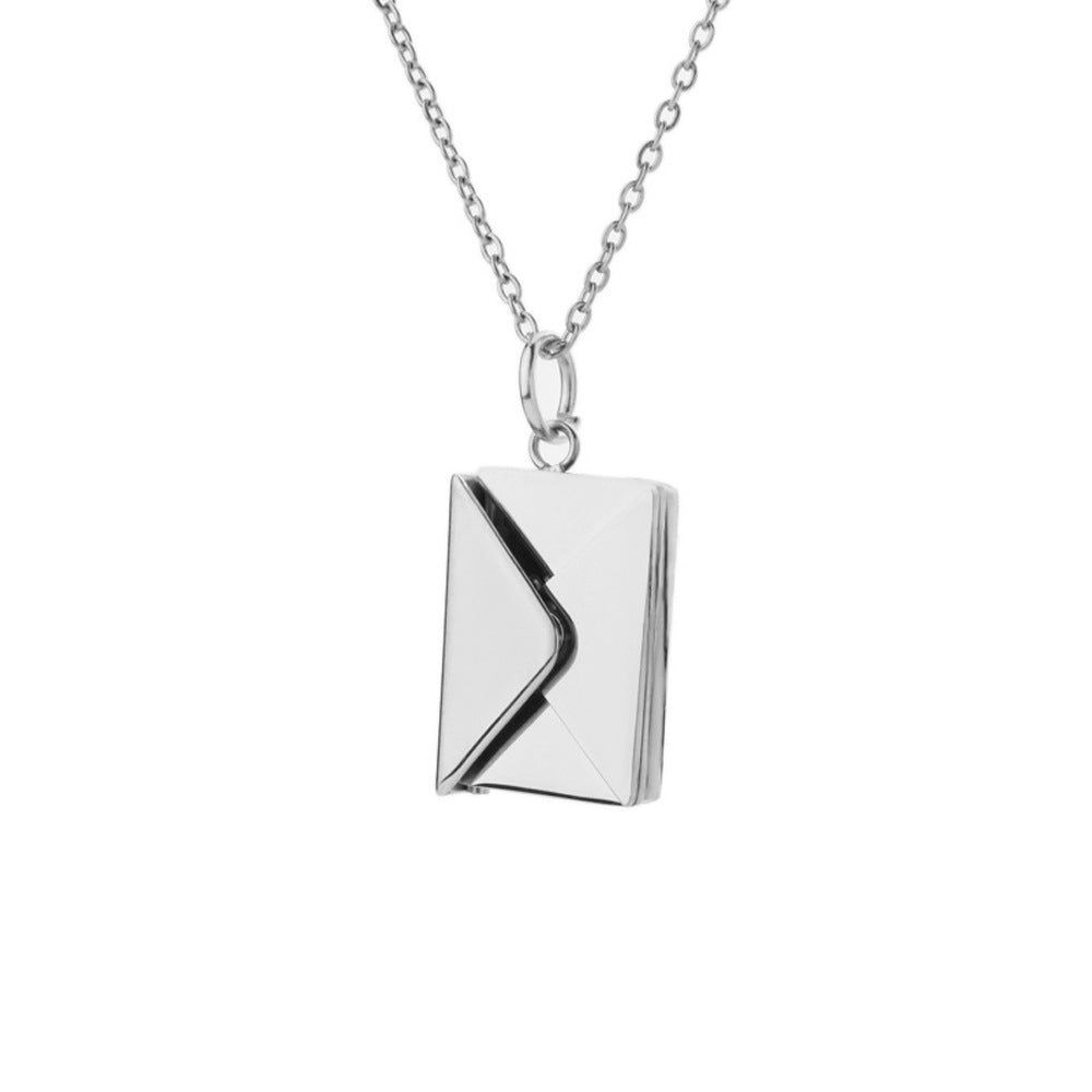 Wholesale Envelope Openable Commemorative LOVE Stainless Steel Necklace ACC-NE-JP001