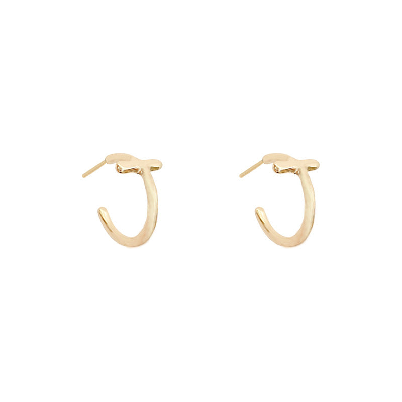 Wholesale fashion simple dumb gold ear jewelry geometric all-match earrings