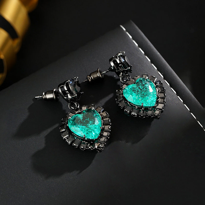 Wholesale  925 silver needle  luxury  love earrings