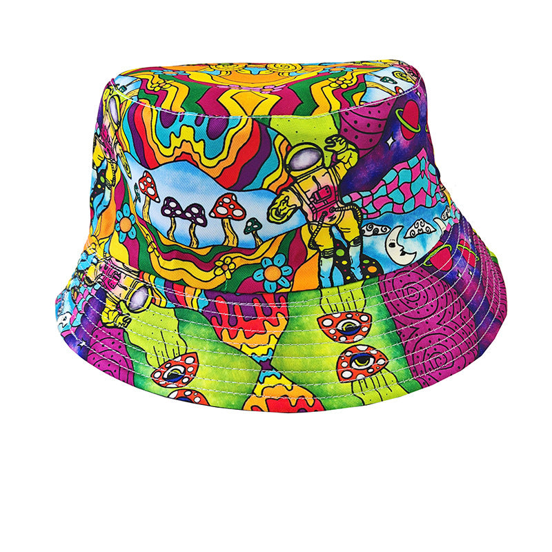 Wholesale Happy Birthday Printed Bucket Hat for Outdoor Sun Protection Fashion Accessory