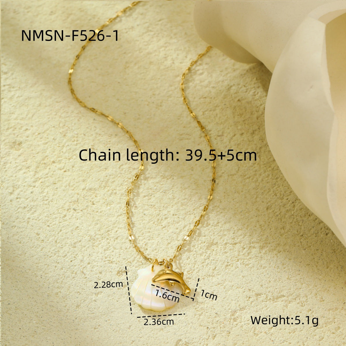 Wholesale  Stainless steel Shell Beach Wind Ocean Series Pendant Necklace