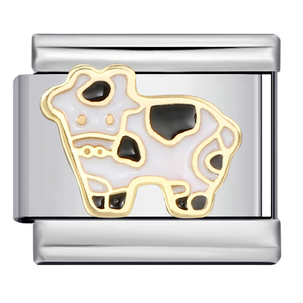 Wholesale Italian Charm Bracelet Animal Pattern DIY Free ing Combination Stainless Steel Composable Bracelet