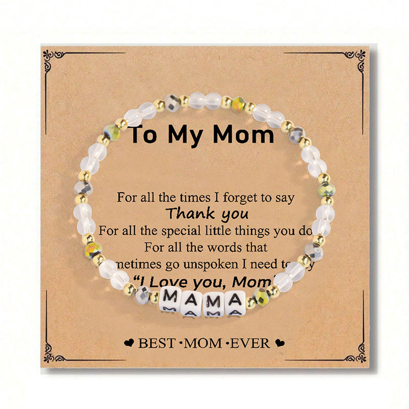 Wholesale Mother' s Day Colorful " MAMA"  Letter Bead Bracelet