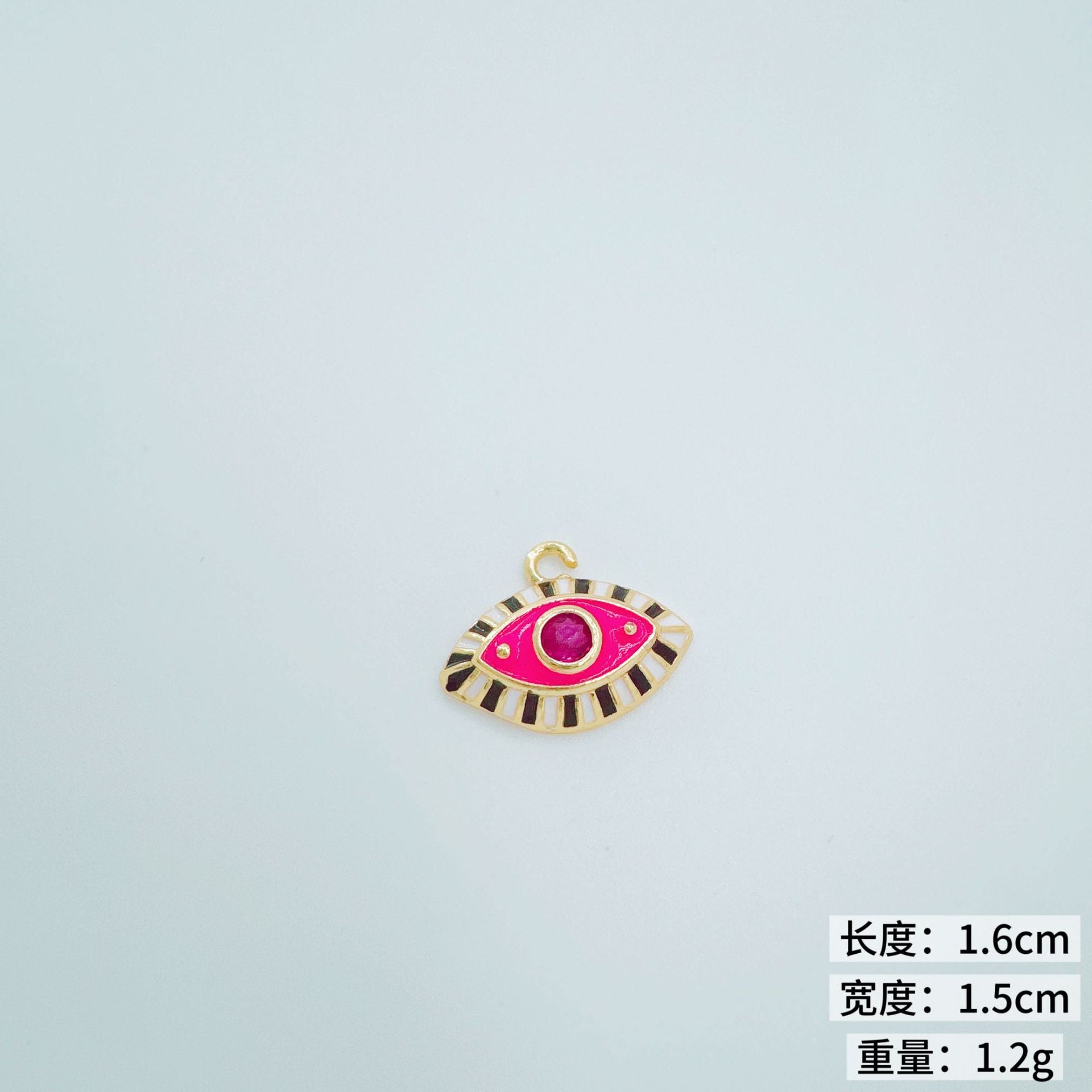Wholesale Trendy Blue Evil Eye Pendant Charm Copper Gold Plated DIY Jewelry Accessory