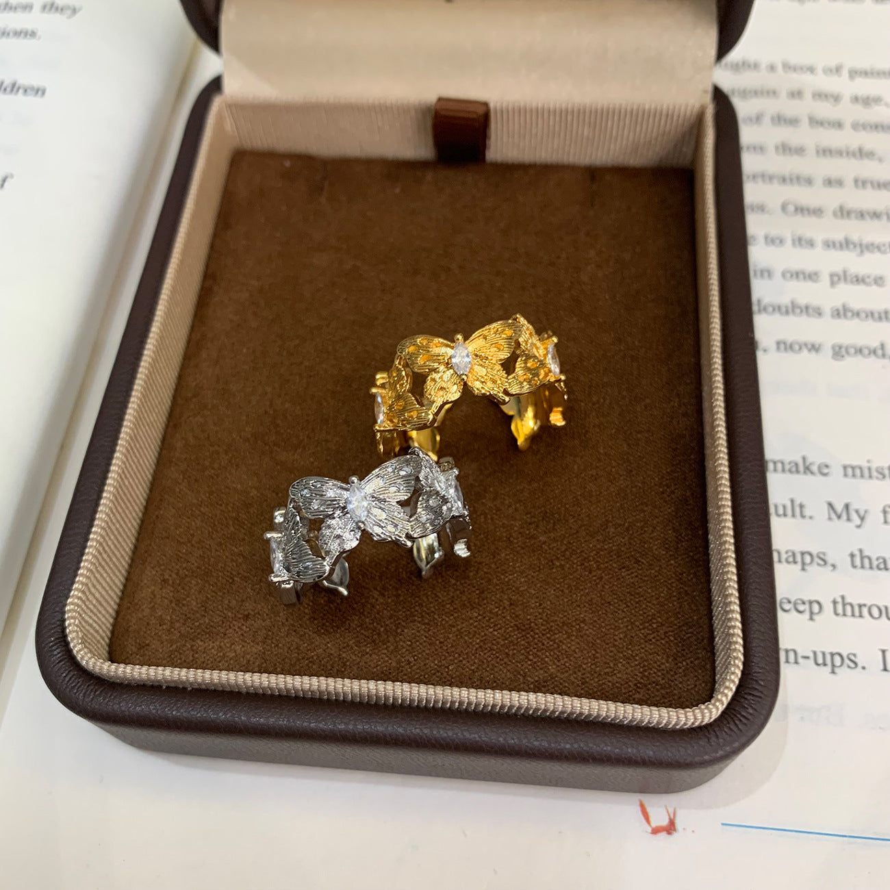 Wholesale Hollow Lace Butterfly Ring