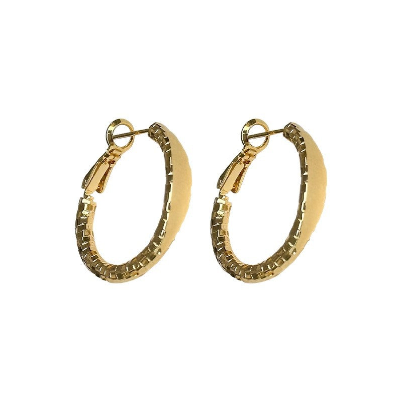 Wholesale  Broken Silver Circle Earrings