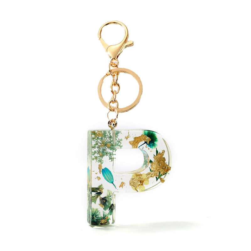 Wholesale Resin English letter keychain