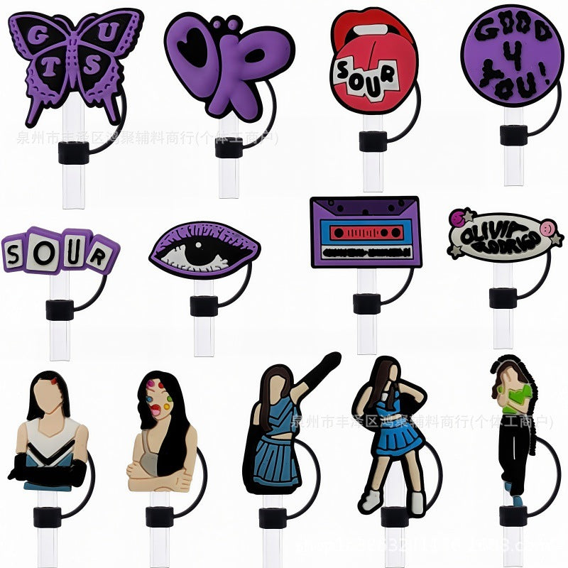 Wholesale Wholesale 10pcs Silicone  Straw Cover Straw Tube Cap