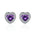 Wholesale  Love Micro Set Simulation Diamond Super Flash  Zircon Heart-shaped Earrings