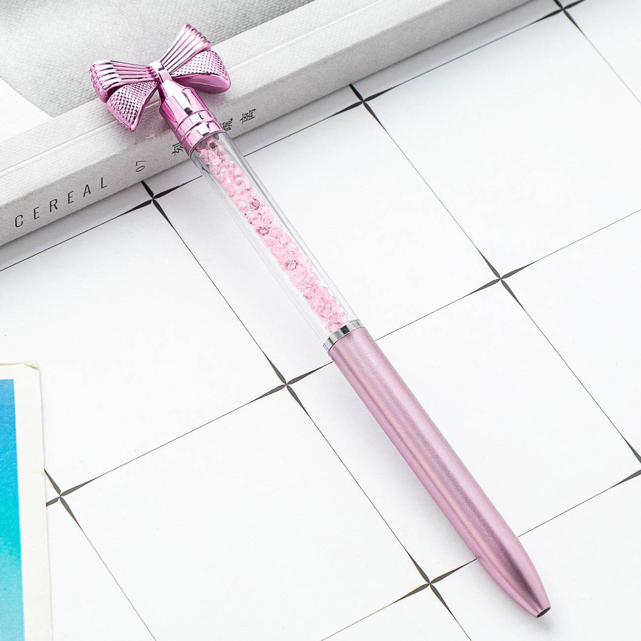 Wholesale Plastic Bow Pen Multi Color Crystal Pen ACC-PN-HuaH041