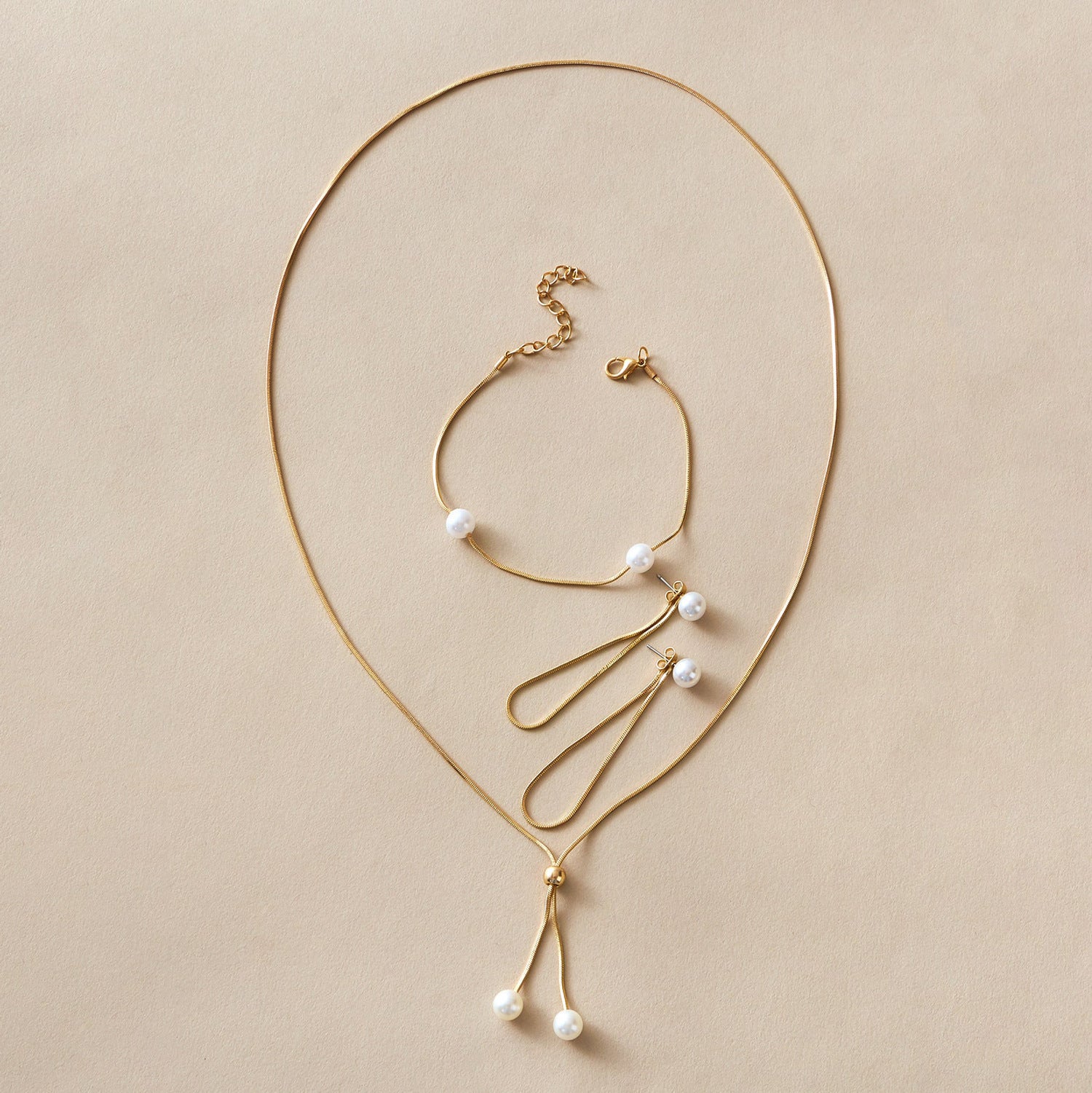 Wholesale Stainless steel water drop pendant necklace earrings accessories