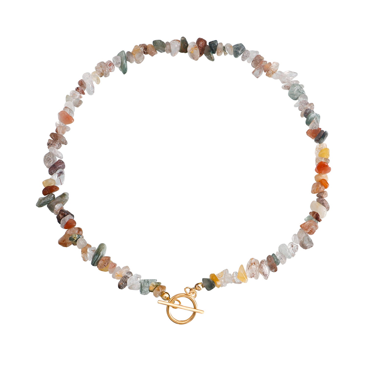 Wholesale Trendy Green Turquoise Irregular Pearl Necklace Alloy Jewelry Accessory