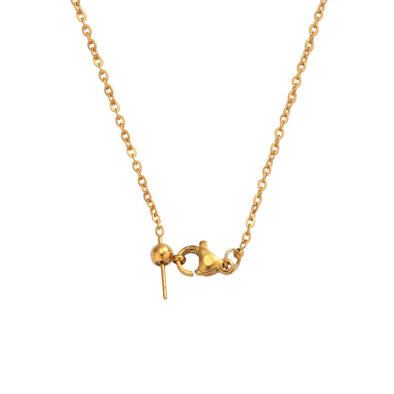 Wholesale DIY accessories stainless steel pear-shaped teardrop zircon pendants