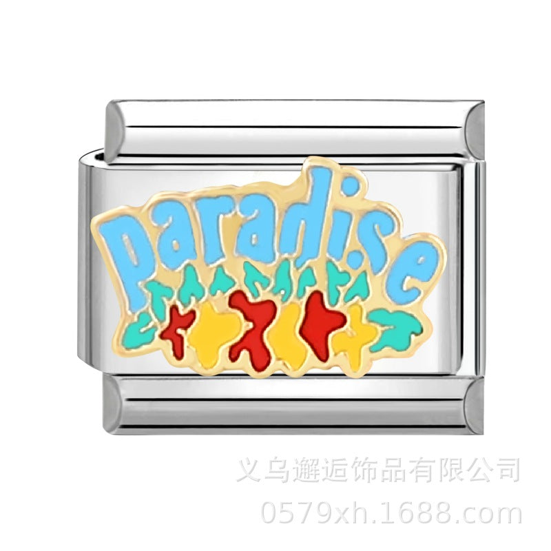 Wholesale Italian Charm Bracelet 9mm DIY Splicing Removable Stainless Steel Composable Bracelet