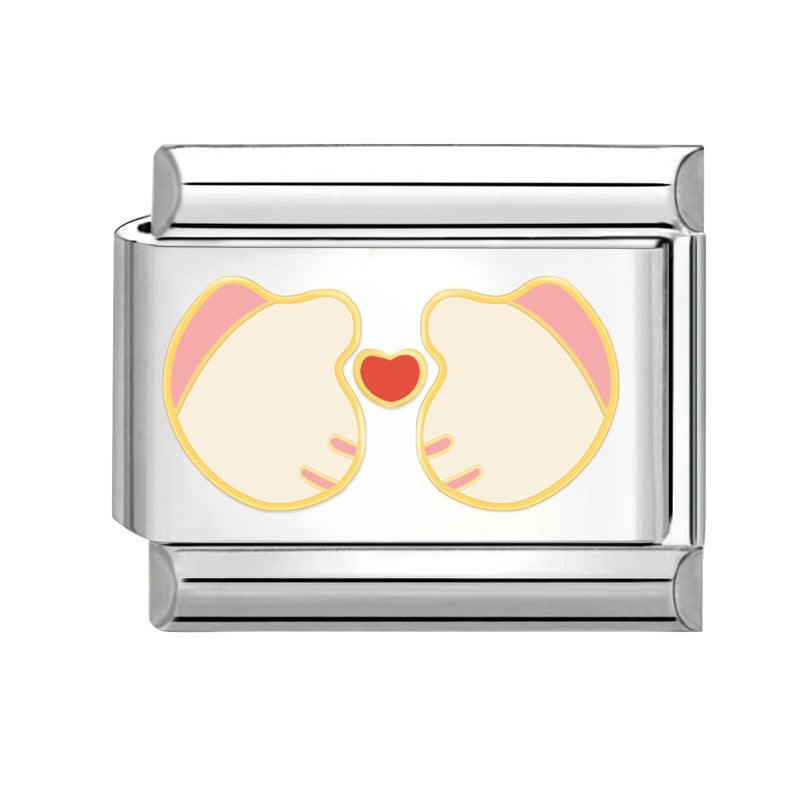 Wholesale  Italian Beaded Bracelet 9mm DIY Splicing Removable Father's Day Creative Stainless Steel Combinable Bracelet