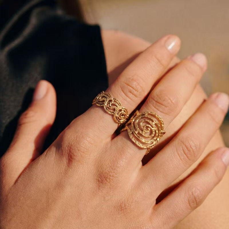 Wholesale Gold Iron Spiral Open Cuff Bracelet Women S Chic Swirl Arm Jewelry Gift