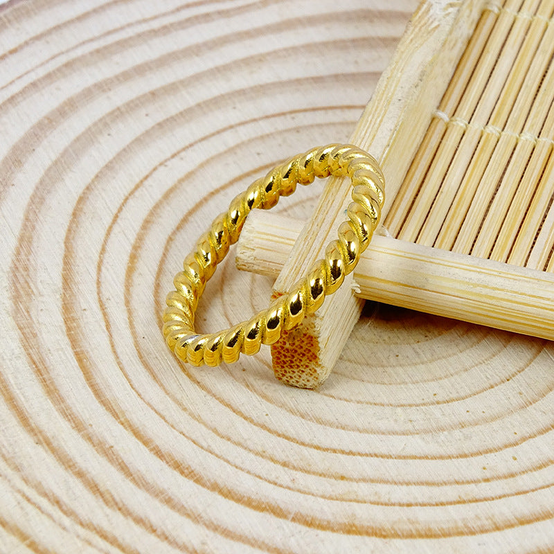 Wholesale  twist plain ring stainless steel  couple ring