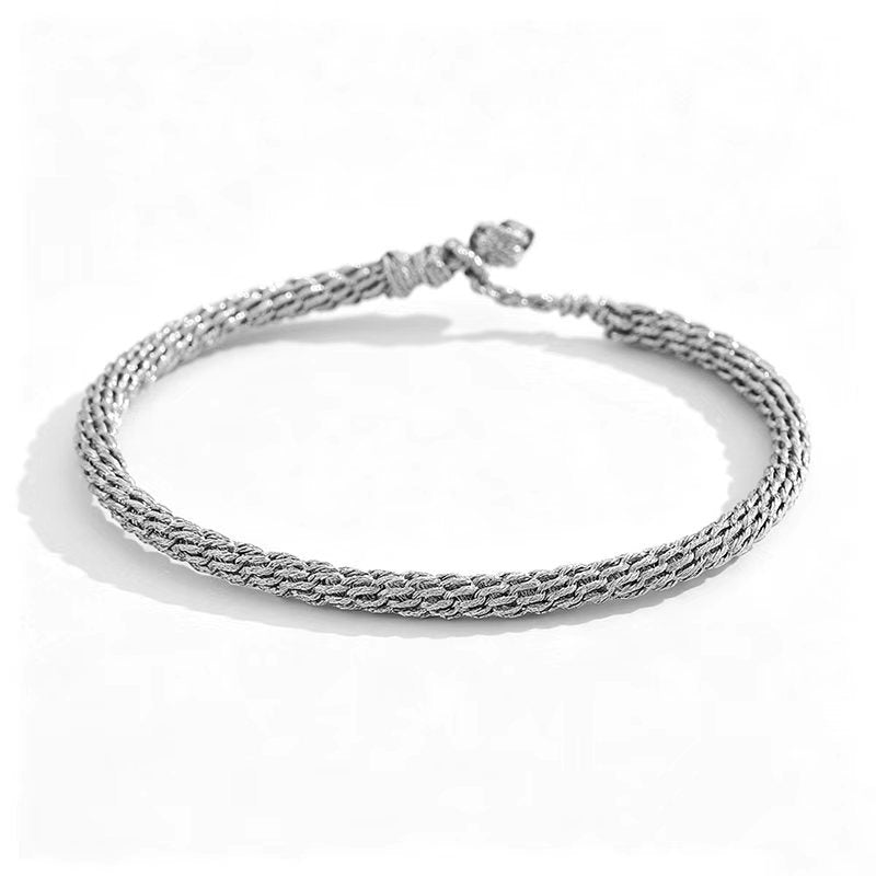 Wholesale Trendy Handmade Woven Gold Rope Bracelet For Women Fashion Jewelry Accessory