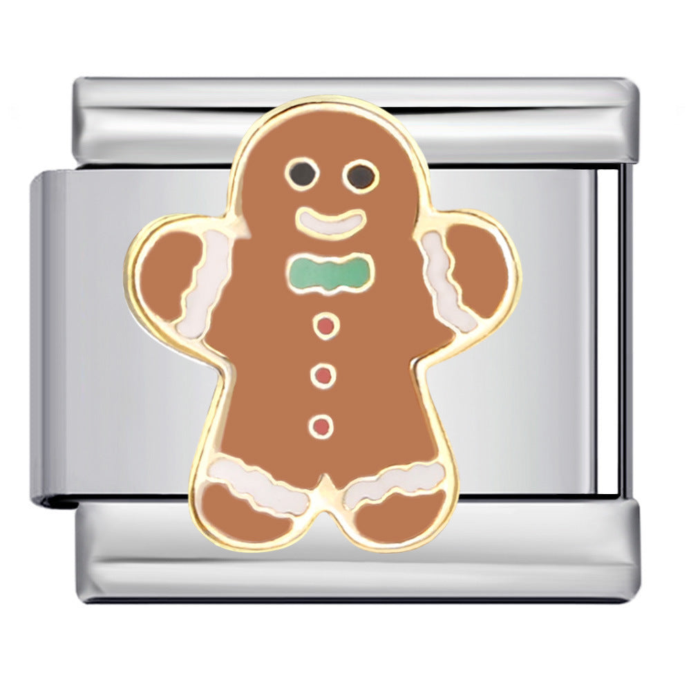 Wholesale  Italian Charm Bracelet 9mm DIY Christmas Series Creative Stainless Steel Composable Bracelet