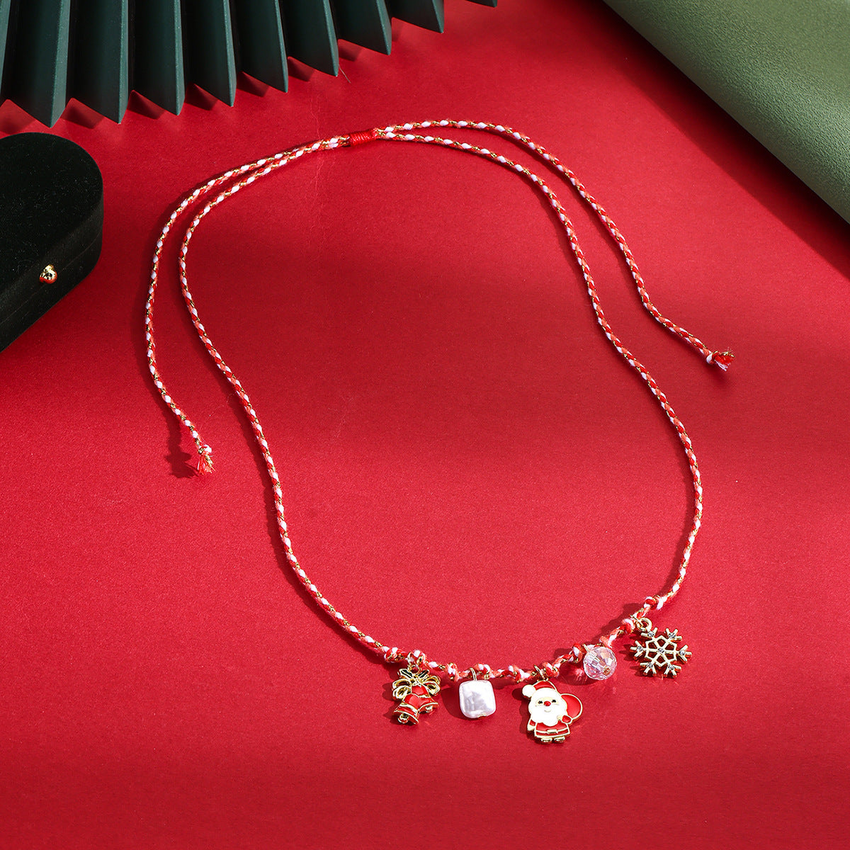 Wholesale  Christmas  Alloy Oil Dripping  Christmas Cartoon Snowman Necklace