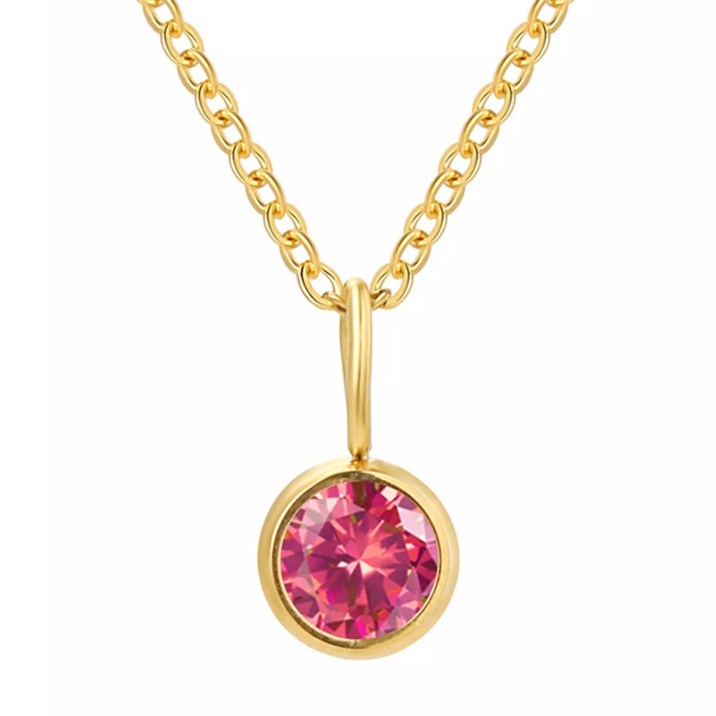 Wholesale Stainless Steel 12 Birthstone Necklace Twelve Birthstone Pendant DIY Jewelry