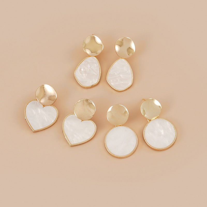 Wholesale Geometric Heart Acrylic Earrings - Stylish Fashion Accessory for Everyday Wear or Gift
