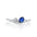 Wholesale S925 Sterling Silver Geometric Sapphire Ring