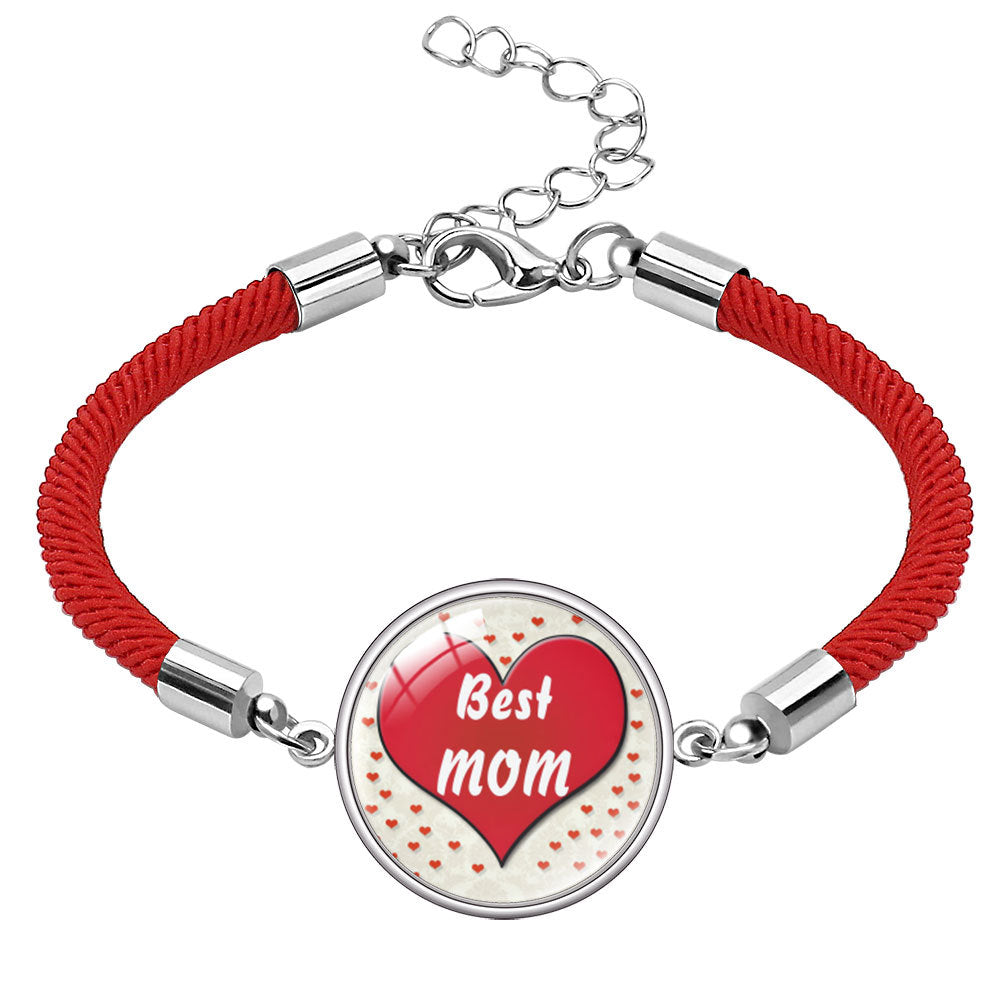 Wholesale  Mother's Day Bracelet Jewelry mom Letter Crystal Bracelet