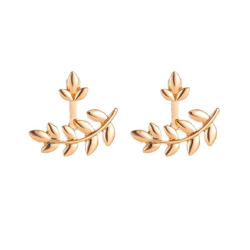 Wholesale  simple leaf ear clip earrings