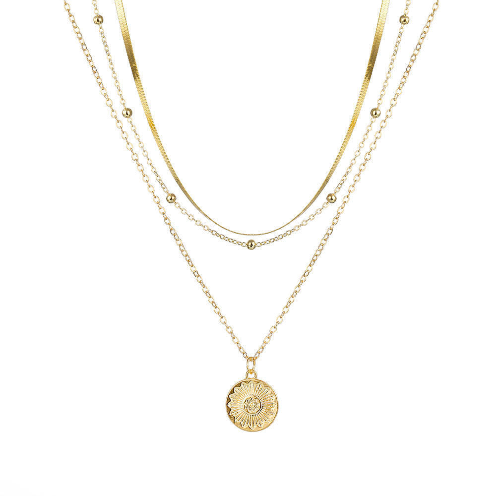 Wholesale Cross Chain Necklace Full Heart Pendant Necklace