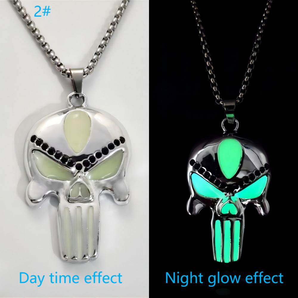 Wholesale  Alloy Skull Luminous Pendant