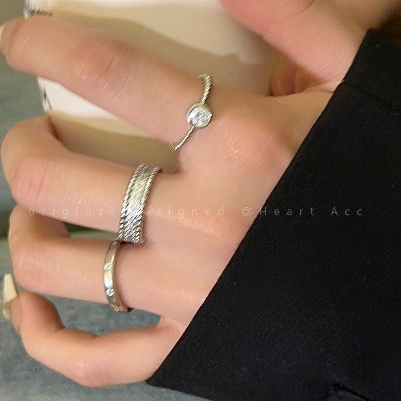 Wholesale Chic Open Ring with Zircon Alloy Jewelry Accessory for Everyday Wear