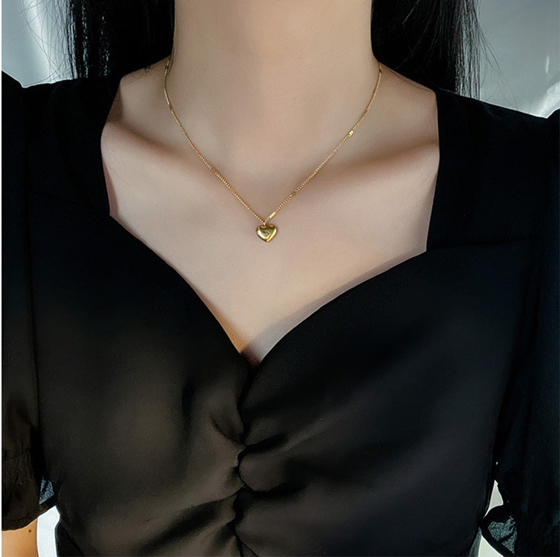 Wholesale  love heart necklace clavicle chain